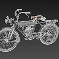 Vintage Bicycle With Classic Headlight Leather Seat And Mechanical Parts