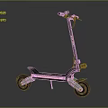 Black Electric Scooter With Green Wheels Modern Design And Sturdy Handlebar