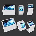 Public Facilities Interactive Information Kiosks With Digital Screens And Modern Design 3d model