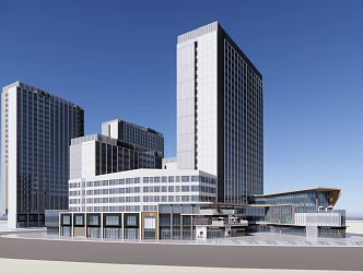 Modern Commercial Building Commercial Complex 3d model