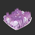 Chest Organs Anatomical Structure 3D Rendering With Purple And White Cellular Components