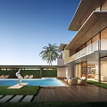 Three-story villa self-built 3d model