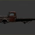 Rusty Vintage Old Flatbed Truck With Weathered Exterior And Classic Design