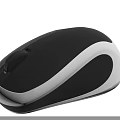 Wireless Computer Mouse With Black And White Sleek Modern Design For Office Use 3d model