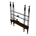 Modern Metal Bookshelf Bookcase 3d model