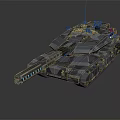 Modern Military Tank With Camouflage Armor Turret And Advanced Cannon Design