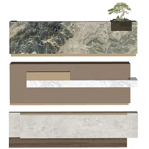 Modern Reception Desk Reception Desk 3d model