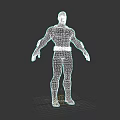 Superhero Captain America Game Movie Character 3D Model With Classic Blue Red Costume