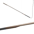 Sleek Modern Pendant Light With Linear Wooden Design And LED Illumination for Dining Room