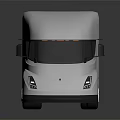 Modern Functional Semi Truck With Aerodynamic Sleek White Body Design