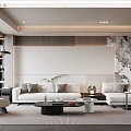 Modern Living Room Interior Design With Sofa Coffee Table Decor Plant And Area Rug