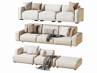 Double sofa Multi-person sofa Corner sofa 3d model