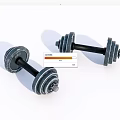 Pair of Metal Dumbbells With Weight Plates And Black Handles For Fitness