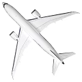 Modern Passenger Aircraft Exterior Views From Different Angles With Key Features 3d model