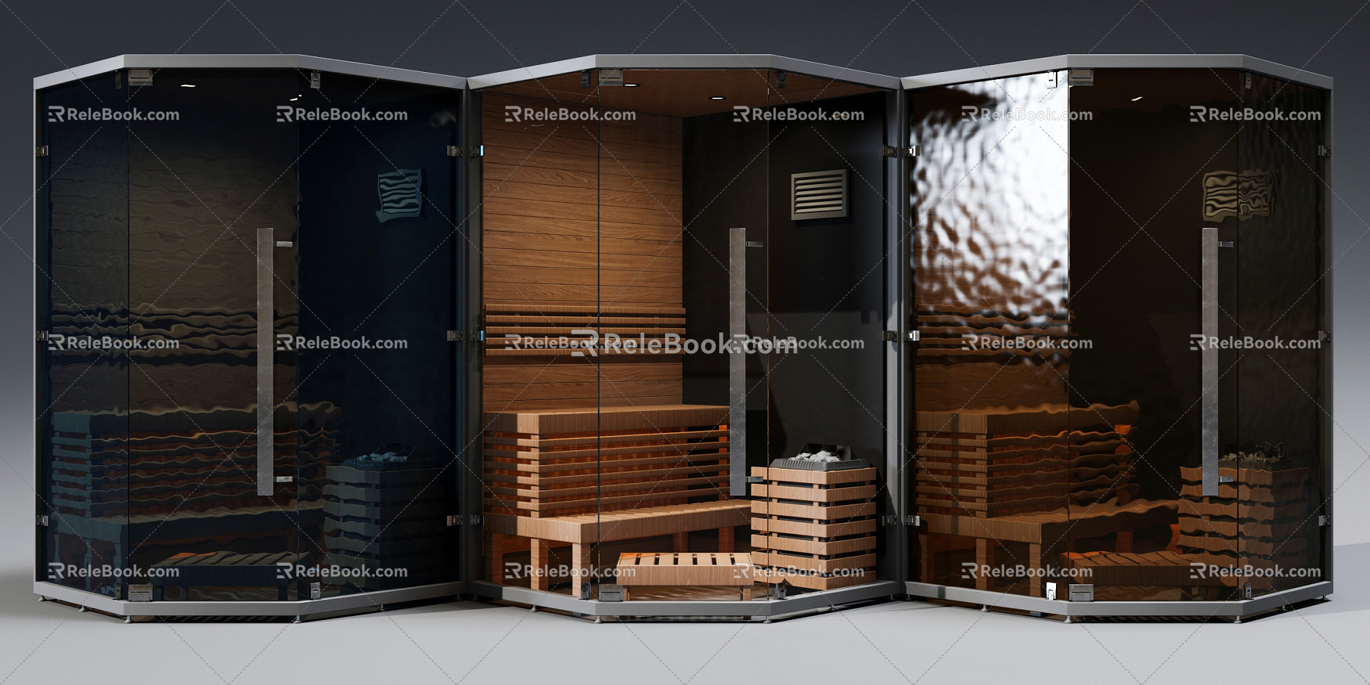 Modern Sauna Room Sauna Room Bathroom 3d model