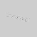 Adjustable Track Lighting Systems With Multiple Fixtures And Ceiling Mount Components 3d model
