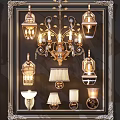 Elegant Wall Lamps With Metal Frame And Glass Shades For Home Decor
