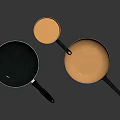 Stylish Cookware Set For Kitchen With Black Frying Pan Gold Saucepan And Handles