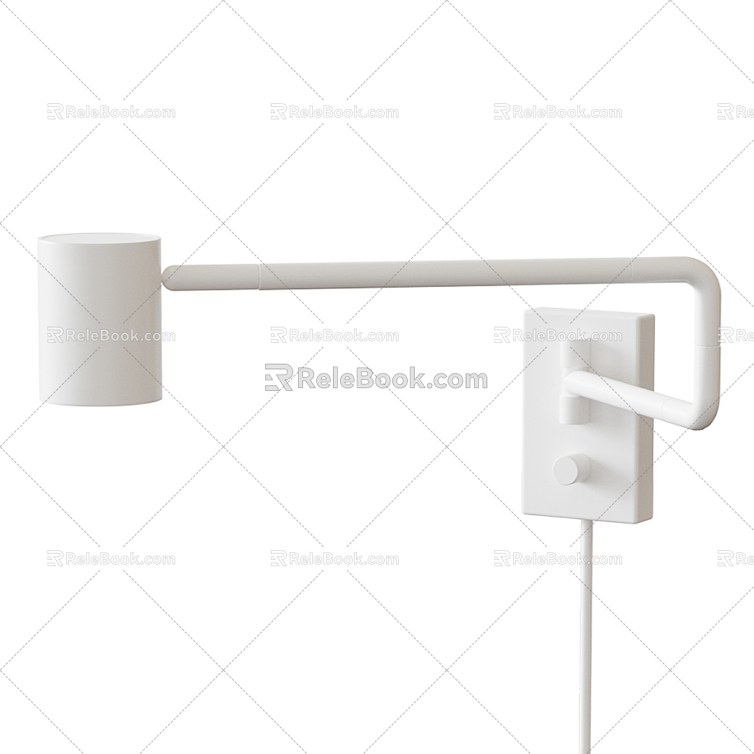 White wall lamp 3d model