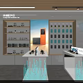 Vivo 5G Series Mobile Phone Showroom With Display Counters And Digital Screens