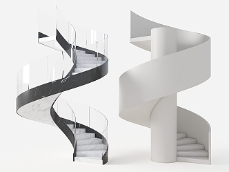 Arc Handrail Stairs Rotating Stairs Household Rotating Stairs Indoor Stairs and Simple Rotating Stairs 3d model