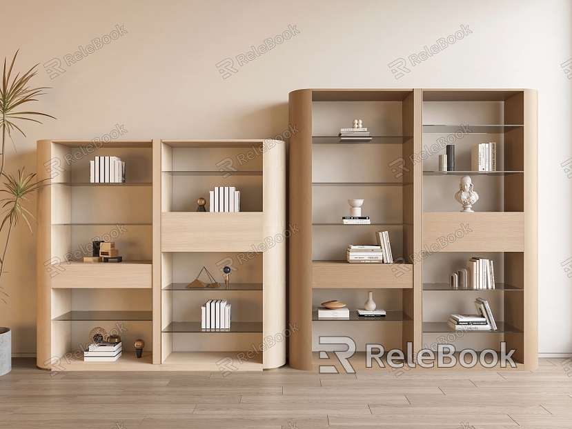 Modern Bookcase Log Style Bookcase Bookcase Bookshelf Log Bookcase model