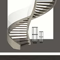 modern revolving staircase 3d model