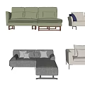 Modern Sectional Sofa Collection Featuring Various Styles Multiple Colors And Comfortable Cushions 3d model