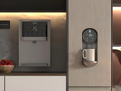 Modern Kitchen Automatic Water Dispenser with Digital Display and Temperature Control 3d model