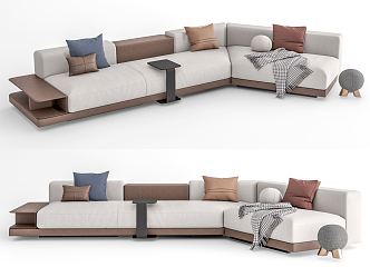 Modern corner sofa multiplayer sofa 3d model