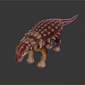 Realistic Ankylosaurus Dinosaur Model With Detailed Armored Body And Spiked Back
