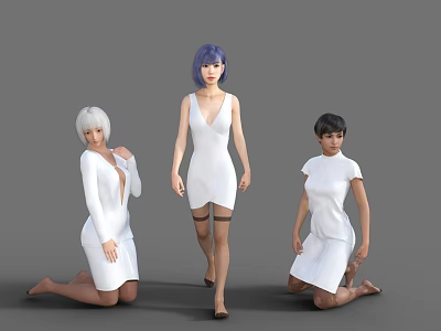Modern Multiplayer Model Characters 3d model