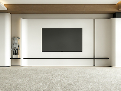 Modern TV background wall model