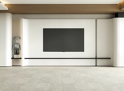 Modern TV background wall 3d model