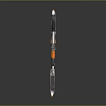 Modern Mechanical Bow With Orange White Accents And Futuristic Design