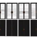 New Chinese Double Door 3d model