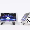 Smart Business Equipment Tablets With Stand Cloud App And Digital Interface 3d model