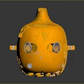 Yellow Submarine Model S336 With Antenna Small Windows And Surface Details