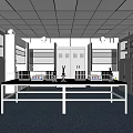 Modern Laboratory Physics Laboratory Tables and Chairs Laboratory Equipment Laboratory Research Room 3d model