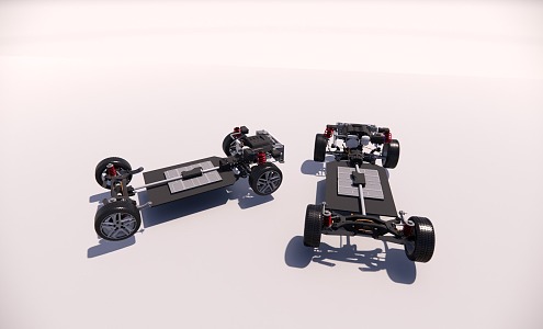 modern car chassis 3d model