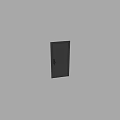 Modern Black Swing Door With Sleek Design And Secure Lock System 3d model