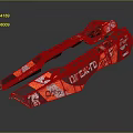 Custom Designed Racing Kart Body With Orange Black Graphics And Sponsor Logos