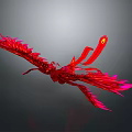 Red Phoenix Flying With Vibrant Red Feathers And Flowing Tail In Dynamic Posture 3d model
