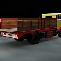 Vintage Yellow Leyland Functional Truck With Red Wooden Cargo Bed And Utility Design