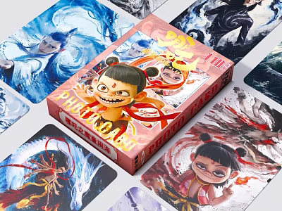Cartoon Character Themed Card Game Set With Vibrant Packaging And Illustrated Playing Cards 3d model