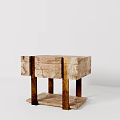 Modern Wooden Bedside Table With Drawer And Stylish Leg Design