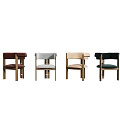 Modern Single Chair With Multiple Colors Wooden Frame And Upholstered Seat Design