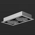 Modern Square Recessed Double Head Downlight Spotlight For Interior Ceiling Lighting 3d model