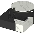 Coffee table combination 3d model