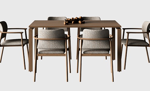 Dining table and chair 3d model